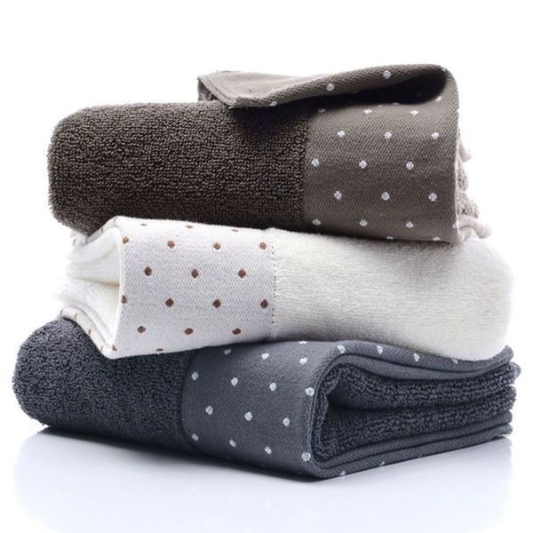 

dot solid 100% cotton towel for bath absorbent soft towels for bathroom and gym men women comfortable face thicken towels