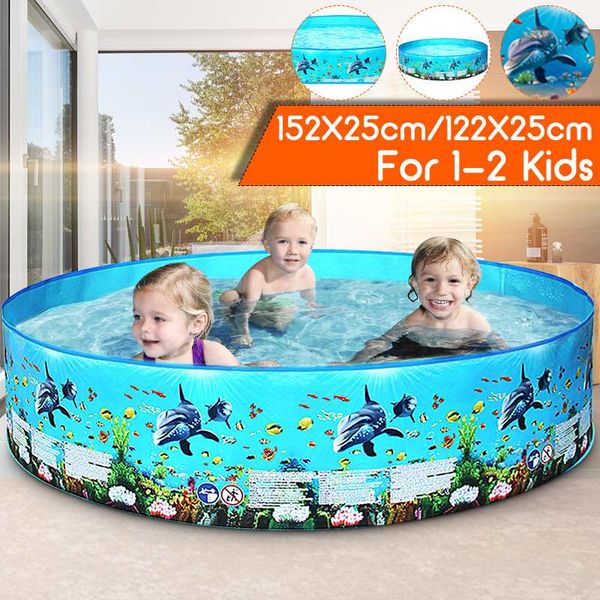 

122/152cm inflatable round swimming pool family home use paddling pool children bathing tub kids inflatable summer lounge