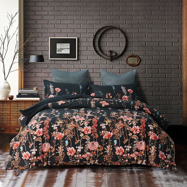 2019 New Design Bedding Set Single Double King Size Black Gold