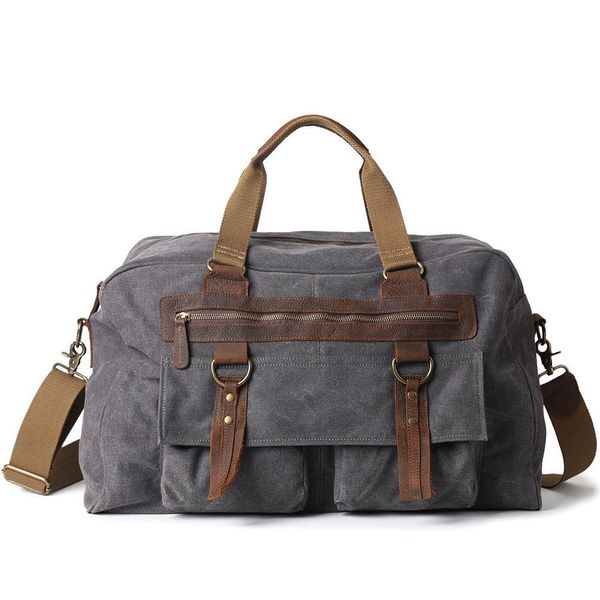 

belle2019 canvas horsehide bale cowboy man handbag will capacity travelling bag