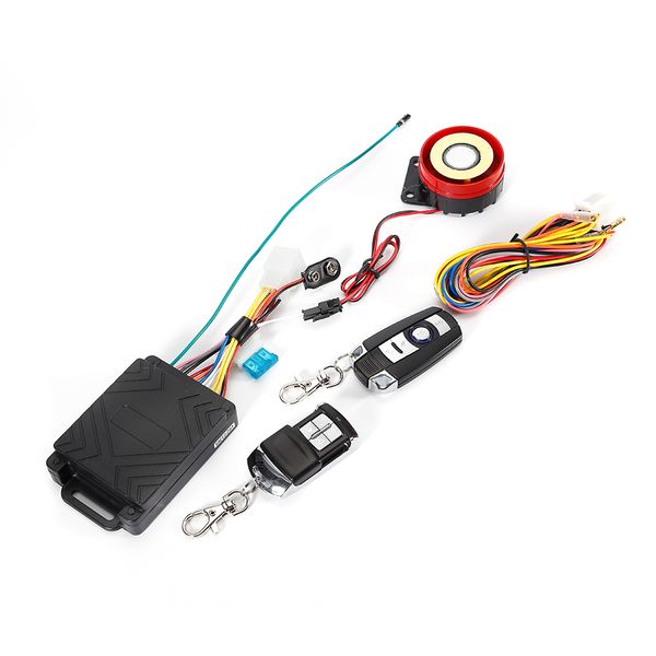 

hlest new dc 12v motorcycle motorbike scooter anti-theft security alarm with 2 remote control