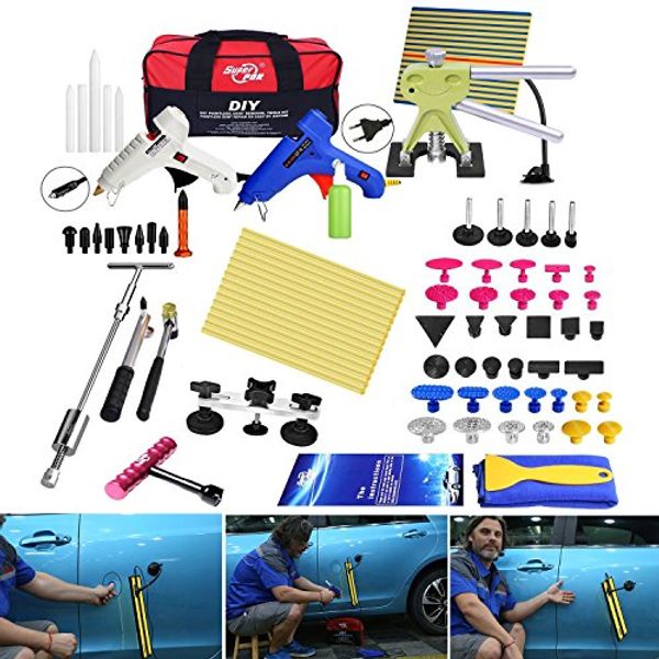 

pdr tool kit glue set with line bag puller board(5v) gun dent sets gold a 74 paintless car repair bar dent lifter