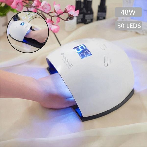

48w led uv nail lamp rainbow4 nail dryer automatic sensor professional pedicure manicure dryer light machine nails art tools