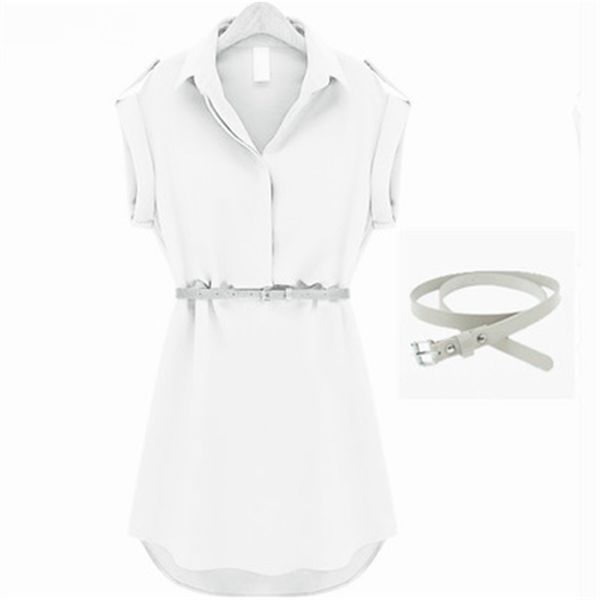 

daddy chen summer loose chiffon dress women dress elegant summer mini dresses 2019 turn-down collar v neck short sleeve sukienka, Black;gray