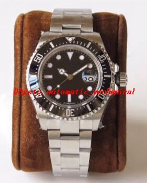 

2 style fashion men wristwatch ceramic bezel 126603 126600 43mm stainless steel bracelet automatic luxury watch latest version, Slivery;brown