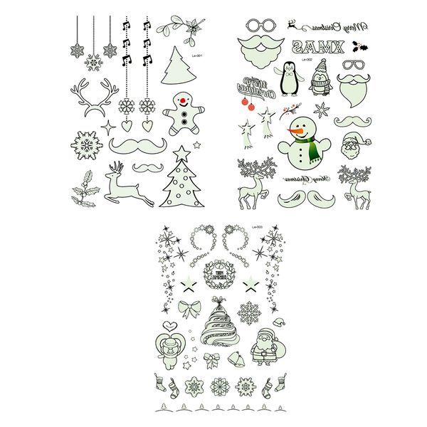 

santa elk letters christmas stickers 3 pieces stickers