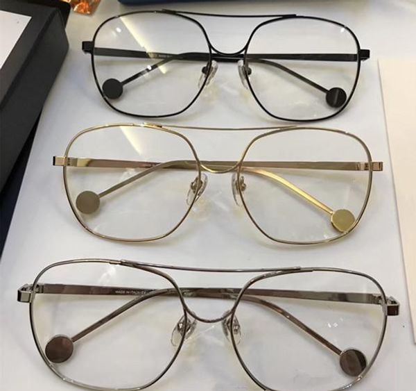 

luxury-popular 1116 glasses fashion men women designer square retro style full frame black gold silver come with case, White;black