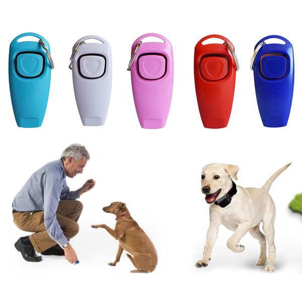 

pet dog clicker whistle training obedience pet trainer click puppy guide whistle agility keyring dog supplies