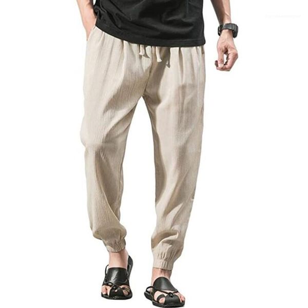 

color pants fashion pocket drawstring pencil pants mens mid waist full length trousers mens designer solid, Black