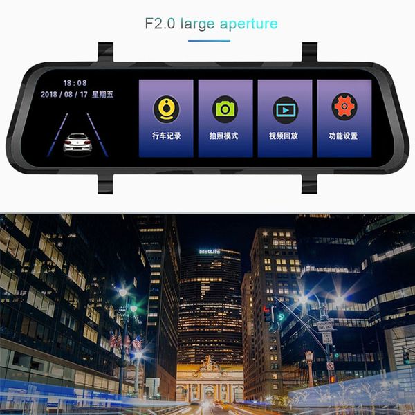 

vehemo rearview mirror night vision car video recorder car dvr dash camera ultrathin driving recorder camera pgraphy