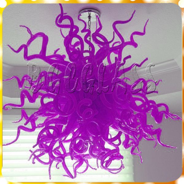 

dale chihuly purple style small crystal chandelier led light source wholesale home decoration hand blown glass art chandelier