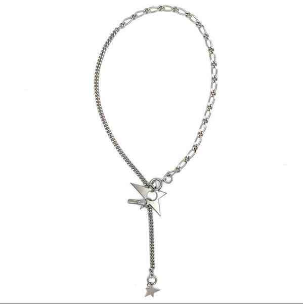 

justine clenquet fashion lady hip-hop zircon star short clavicle chain, Silver