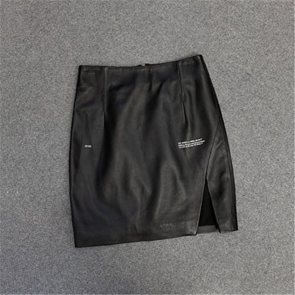 

2020 женщины осень подлинная натуральная овечья кожа юбка e63, Black