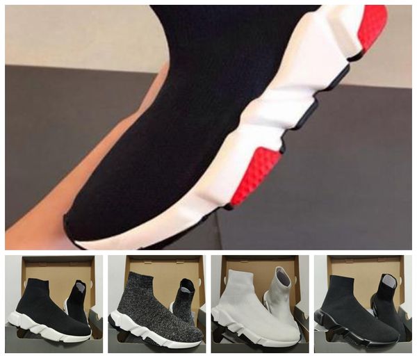 

classic 2020 new designer sneakers speed trainer sock fashion shoes triple black green boots red flat mens women socks casual shoes sport