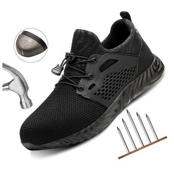 

anti-smashing anti-puncture anti-skid wear-resistant insulated steel head work shoes men's breathable deodorant hiking shoes safety sho, Black;brown