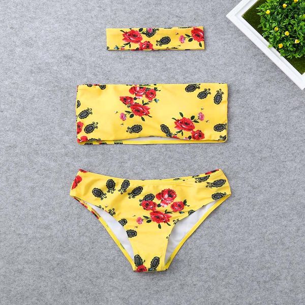 

swimsuit separate female 2019 summer new fashion bikini set bikini push up print mid waist off shoulder badeanzug damen new, White;black