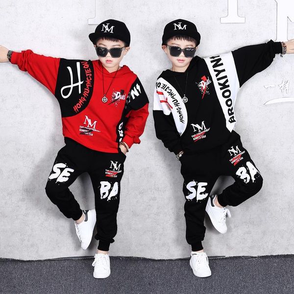 

children hip hop street dance costume boys autumn winter new sweater sports pants fashion casual jacket pants hip hop jacket kids clothing, White
