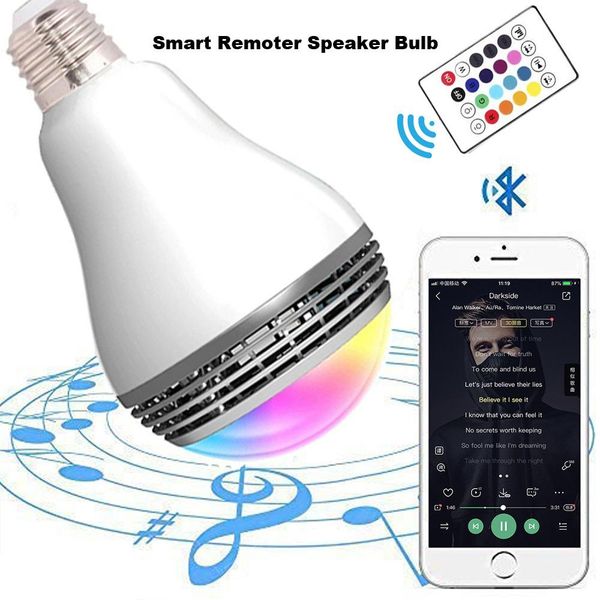 

creative app control speaker wireless control speaker led rgb color bulb light lamps e27 d5528b bluetooth mini speaker with package