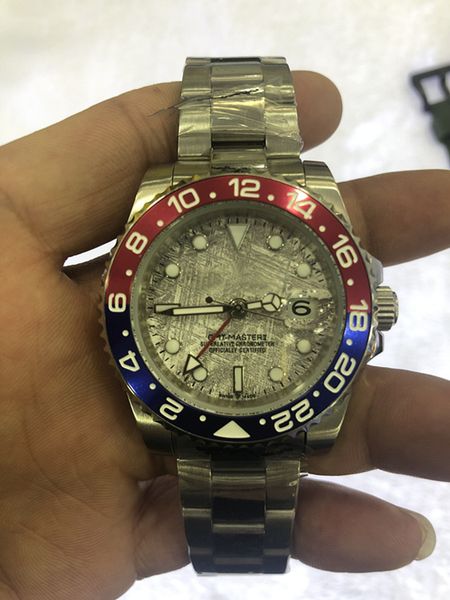 

luxury gmt ceramic bezel mens mechanical stainless steel automatic 2813 movement watch master men fashion watches wristwatches, Slivery;brown