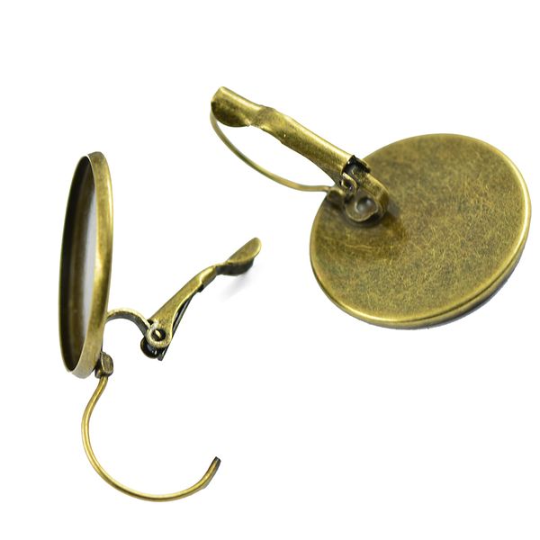 

12pcs hook earring cabochon settings for jewelry making antique bronze, Golden
