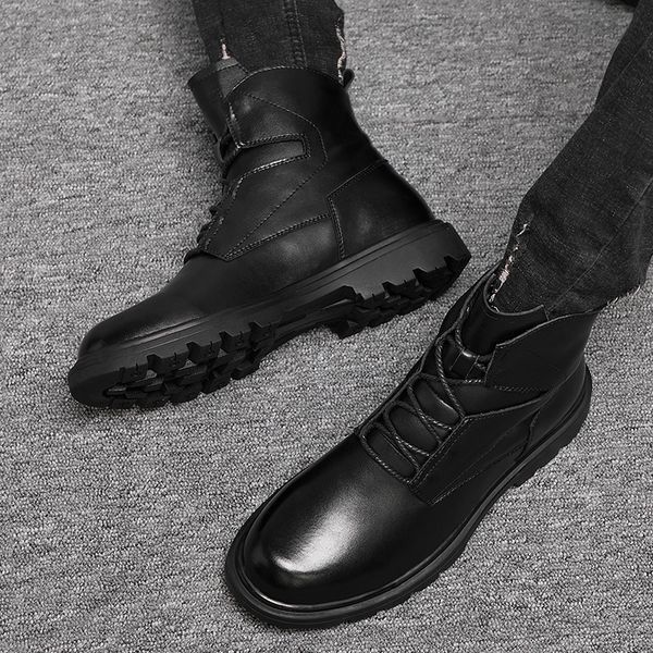 mens leather boots fashion