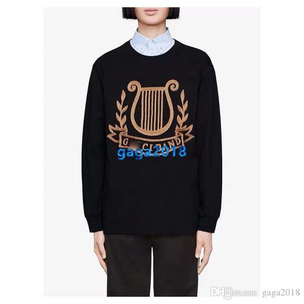 

high end женщины девушки вязать свитер лира письмо шаблон круглый вырез с длинным рукавом блузка многоцветный рубашка трикотаж мода дизайн п, White;black