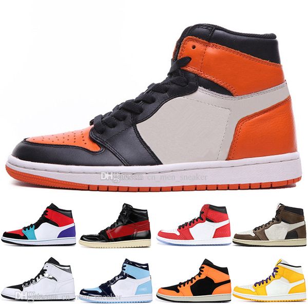 

New 1 High OG Travis Scotts Basketball shoes Spiderman UNC 1s top 3 Mens NO Black Red Royal Blue Sport Designer Sneakers Trainers