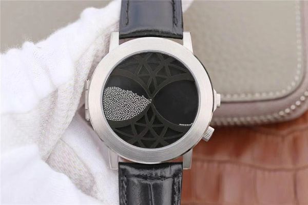 

n imported quartz movement sapphire mirror original watch buckle designer watches luxury mens watches relojes de lujo para hombre, Slivery;brown