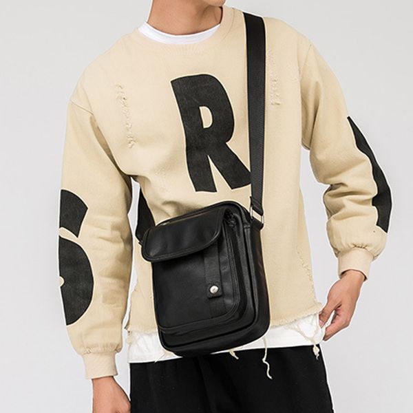 

shoulder bag 2020 new men's casual messenger bag leather messenger street multifunctional simple small shoulder