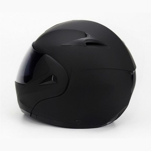 

motorcycle helmet full face double sun visor shockproof protective motocross built in detachable warm matte black accessories