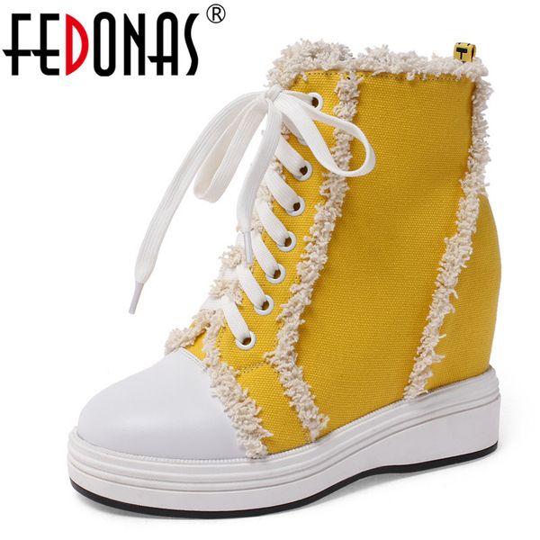 

fedonas casual shoes women antumn winter breathable ankle boots platforms flats shoes woman side zipper short boots, Black