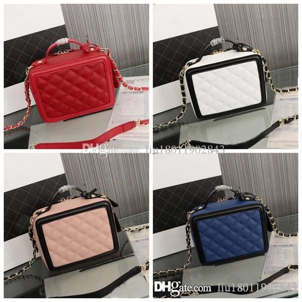 

new 2019 hight quality women's mini leather camera case 17cm zipper opening mobile phone handbag 100% leather cosmetic bag small square