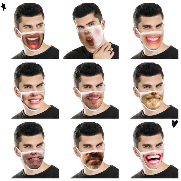 

dhl shipping anti-dust cotton mouth muffle face mask funny expression pattern boutique mask cycling face shield x380fz