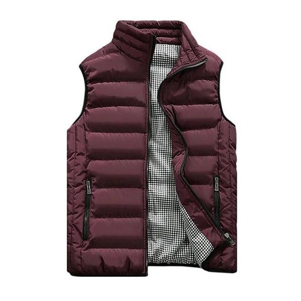 

новые мужские бордовый повседневная жилет вниз куртки пальто жилет, Black;white