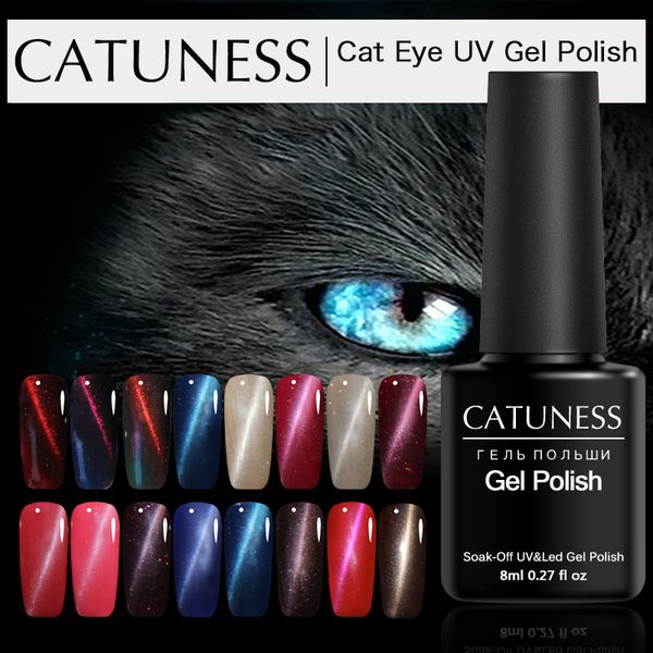 

chameleon cat eye gel varnish esmalte permanente 3d gel nail polish 24 colors cat eye uv nail lacquer 8ml, Red;pink