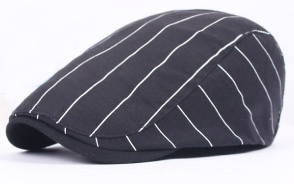 

бесплатная доставка 10 шт. / лот лето хлопок мужчины полоса береты шапки плоские шапки casquette, Blue;gray