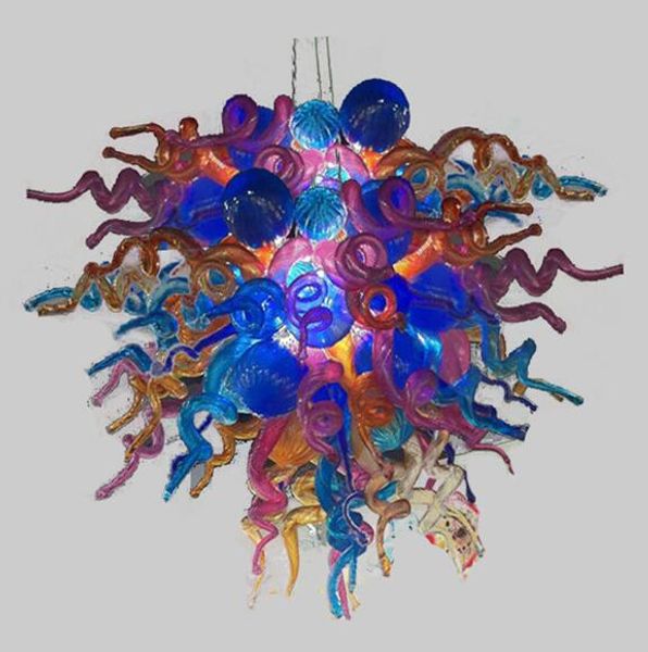

european lamps modern crystal led chandeliers lights hand blown glass chandelier pendant lamp for dining living room art decoration
