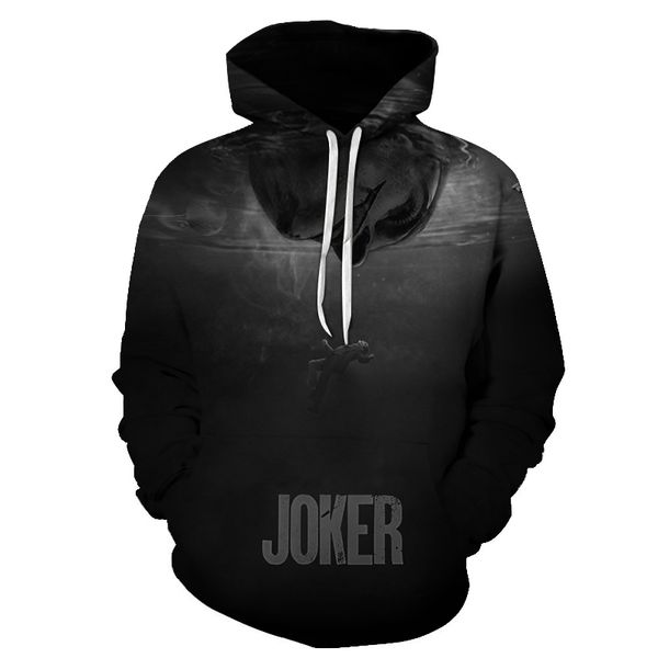 

2019 dc movie joaquin joker новой толстовки мужчина марк толстовка мужчины joker 3d printing hoodie мужской повседневный as размера, Black