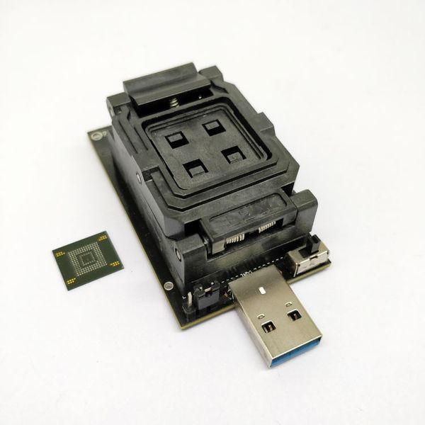 Freeshipping eMMC5.0 All'interfaccia USB 3.0 Presa di prova eMMC 5.1 Adattatore di prova Hs200 ad alta velocità per chip eMMC