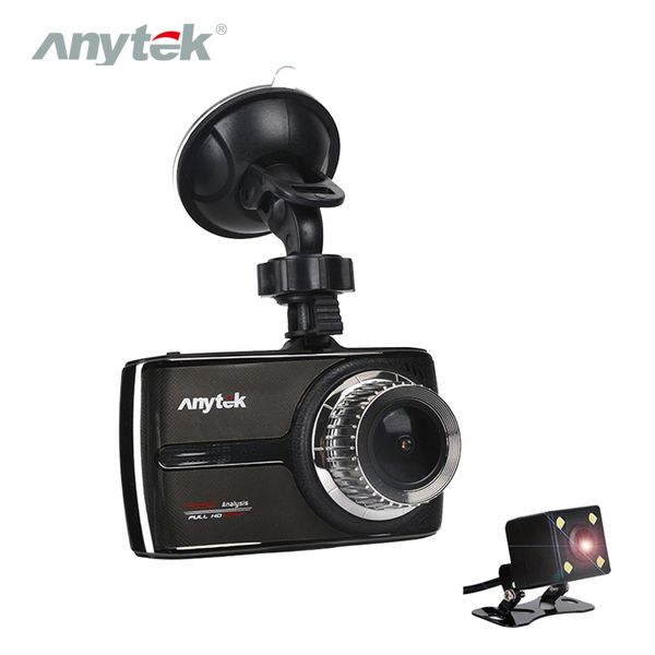 

anytek g66 car dvr 1080p full hd adas dwr hdr double lens night vision 160degree wide angle car camera video recorder dash cam