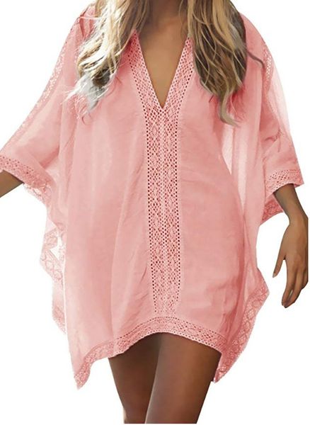 

new fashion summer women lace beach cover up for bikini holiday beachwear cover up bikini women beach dress, White