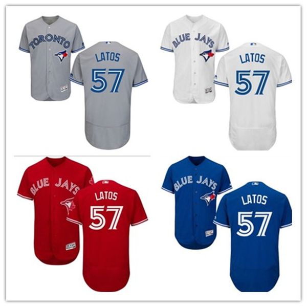 

custom baseball jerseys toronto 57 mat latos toronto/bluejays blue jaymen women youth red white high-quality jersey, Blue;black