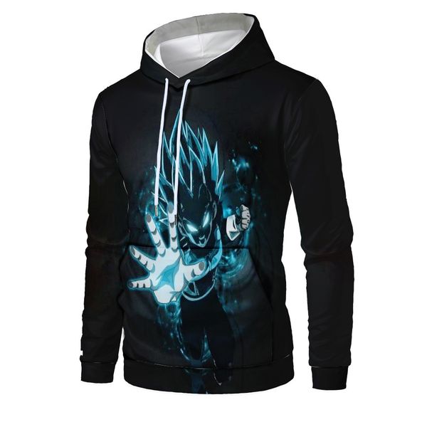 

mens designer blue sun wukong 3d digital printed sweater, Black