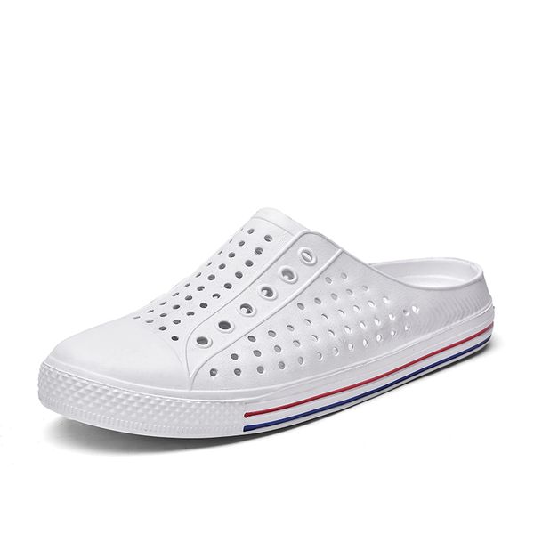 

slippers women flats summer casual couple breathable antiskid light beach hole summe outdoor #w30, Black