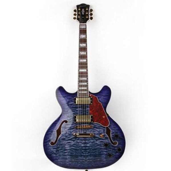 

хорошее качество джаз полый корпус f отверстие стеганый клен электрогитара