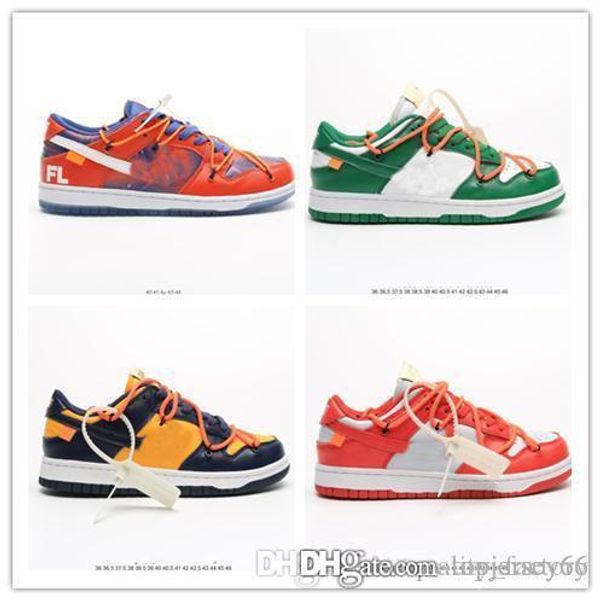 

stock x futura x sb dunk low off casual shoes women mens designer green orange blue white dunks des chaussures taquets, White;red