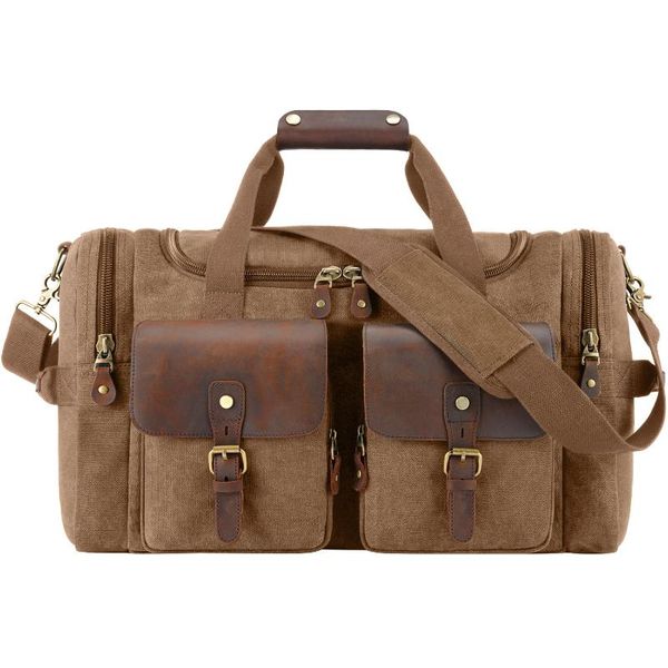 

retro exquisite men big outdoor travel bag casual shoulder crossbody duffle bag mens durable canvas luggage handbag sac df416
