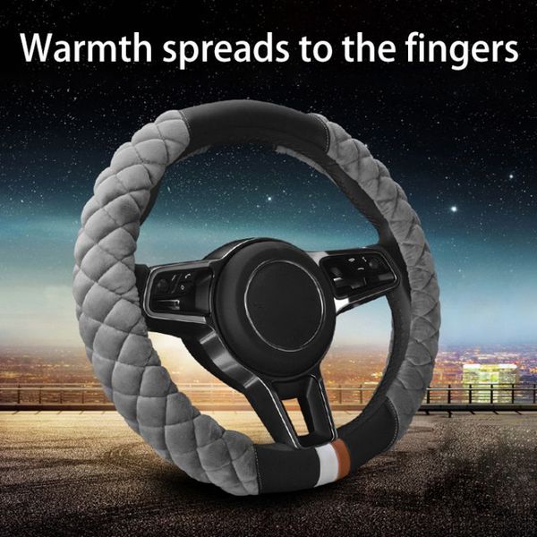 

winter car steering wheel cover plush soft breathable for auto car truck suv