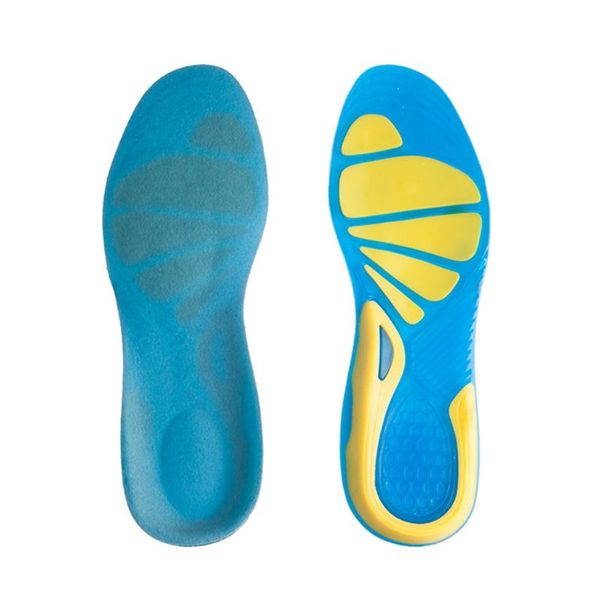 

silicone insoles foot care running sport insole absorption pads arch orthopedic shoe pad, Black
