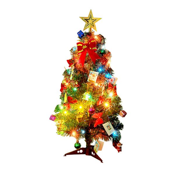 

1set 30/45cm/60cm christmas tree with lights navidad decorations xmas gift ornament home decor artificial tree festival dec